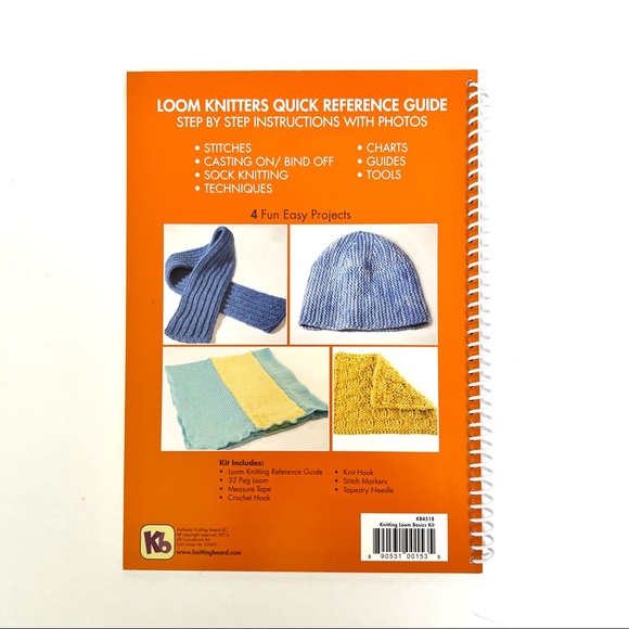 Kb Loom Knitting Basics and Boye Long Knitting Loom Bundle - Picture 4 of 8
